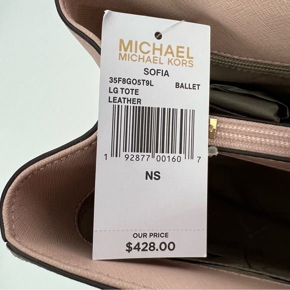 NWT MICHAEL Michael KORS Women’s Leather Tote Purse/Handbag Soft Pink Gold - Picture 6 of 16